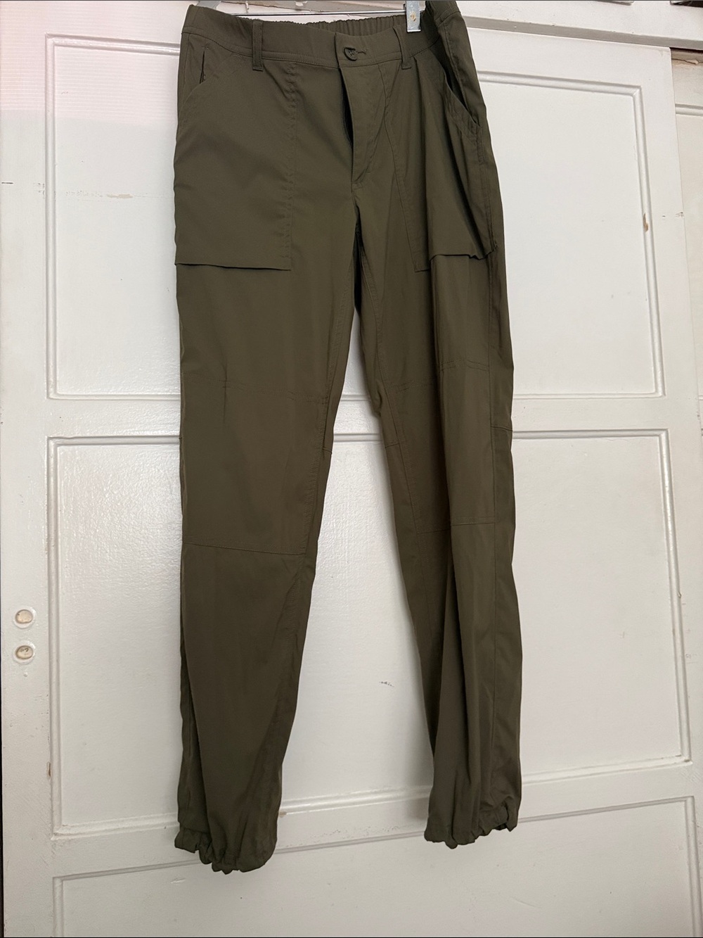 REI Co-Op Women's Mid-Rise Straight Trail Hiking Pants Fly Zip Army Green Size 4
